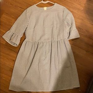 Quarter Sleeve, A-Line Seersucker Dress